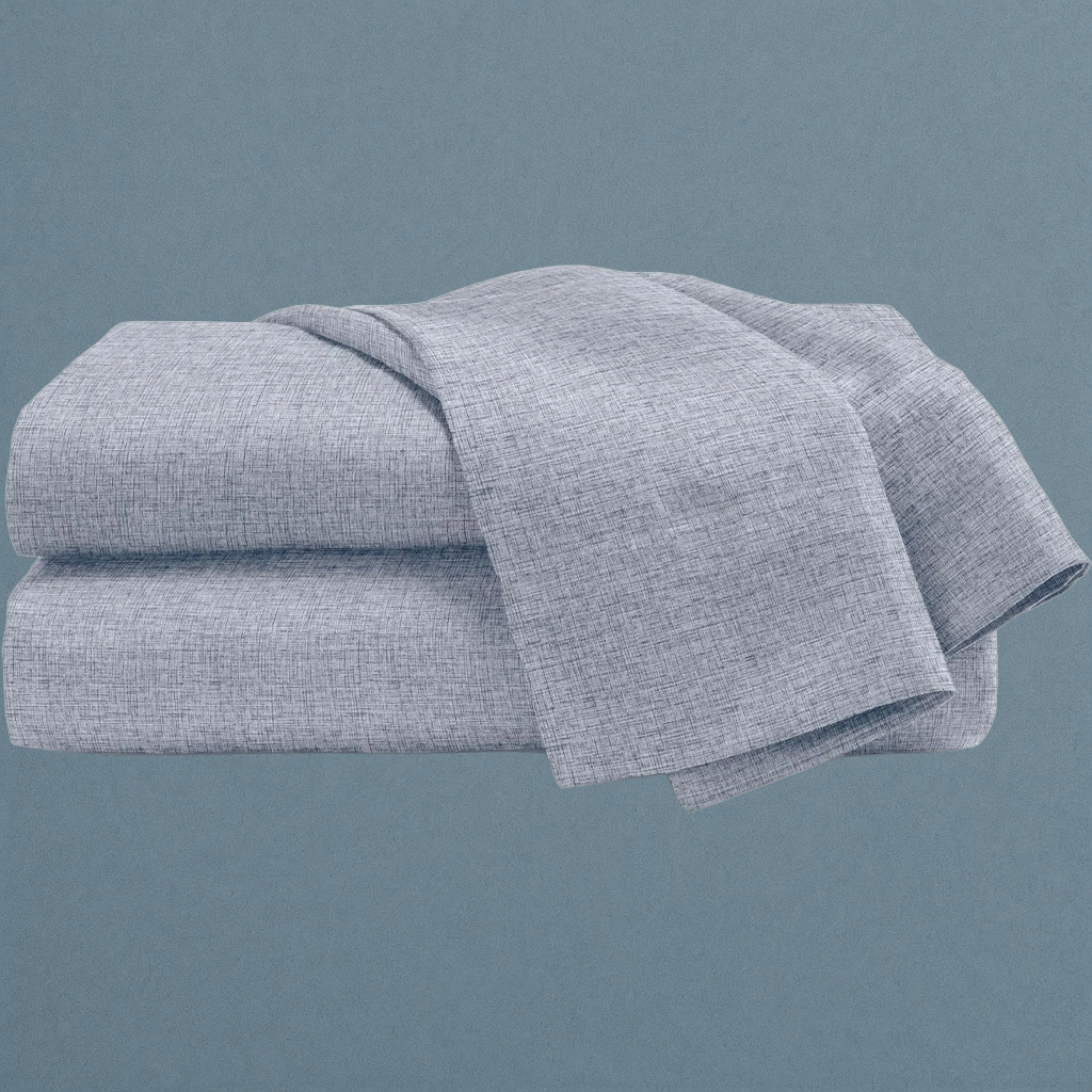 Martex Easy Living 4-Piece Heathered Microfiber Solid King Sheet Set – King Size Bed Sheets – All-Season Comfort – Super Soft – Durable – Easy Care – Wrinkle-Resistant –Oeko-TEX Certified – Blue
